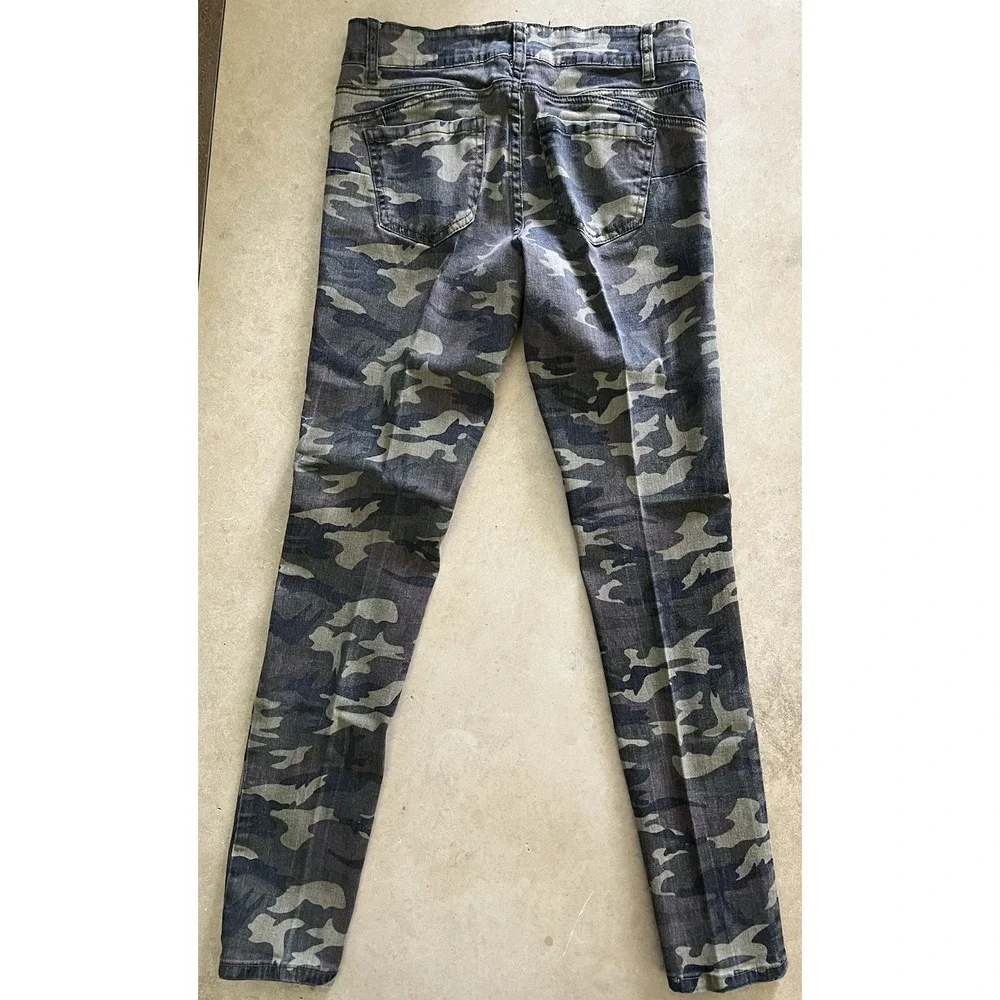 Elite Brazilian Collection Denim Jeans Stretch Juniors Size 5 Camo Pants